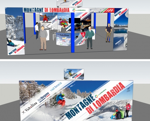 rendering stand montagne di lombardia