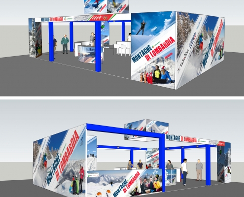 rendering stand montagne di lombardia